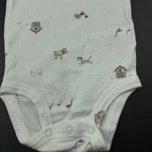Load image into Gallery viewer, unisex Carters, cotton bodysuit / romper, farm yard, EUC, size 00,  