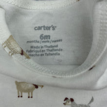 Load image into Gallery viewer, unisex Carters, cotton bodysuit / romper, farm yard, EUC, size 00,  