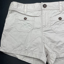 Load image into Gallery viewer, Girls purebaby, lightweight organic cotton shorts, adjustable, light mark front waist, FUC, size 5,  