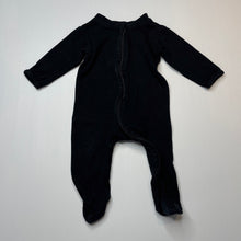 Load image into Gallery viewer, unisex Anko, black cotton zip coverall / romper, FUC, size 00,  