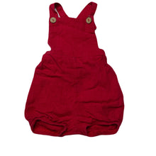 Load image into Gallery viewer, unisex LITTLE A &amp; LJ, red cotton romper, wash fade, FUC, size 000,  