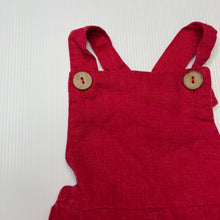 Load image into Gallery viewer, unisex LITTLE A &amp; LJ, red cotton romper, wash fade, FUC, size 000,  