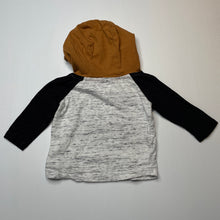 Load image into Gallery viewer, Boys Dymples, cotton hooded t-shirt / top, dinosaur, EUC, size 00,  