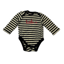 Load image into Gallery viewer, unisex LITTLE AKIABARA, striped cotton bodysuit / romper, GUC, size 00,  