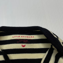 Load image into Gallery viewer, unisex LITTLE AKIABARA, striped cotton bodysuit / romper, GUC, size 00,  