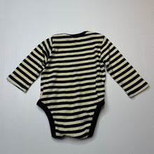 Load image into Gallery viewer, unisex LITTLE AKIABARA, striped cotton bodysuit / romper, GUC, size 00,  