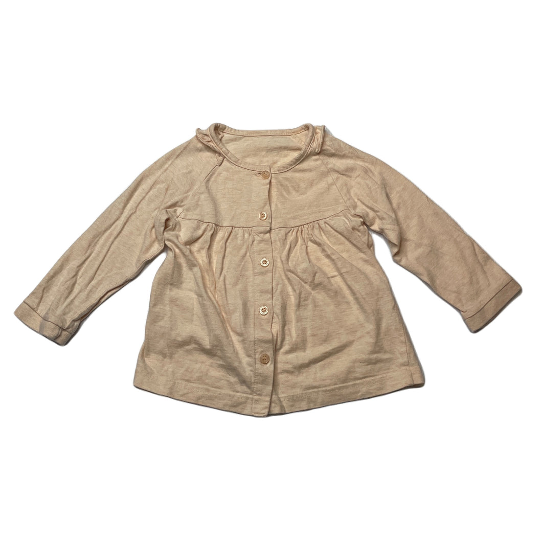 Girls Organic Mom, organic cotton long sleeve top, GUC, size 0-1,  