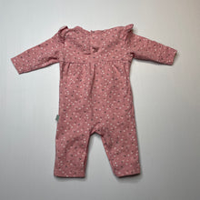 Load image into Gallery viewer, Girls Bilbi, pink floral romper, EUC, size 0000,  