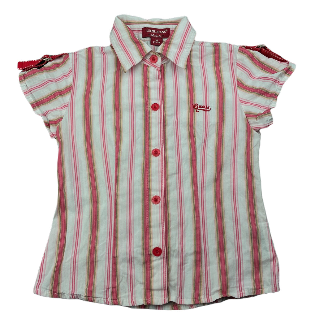 Girls Guess, striped lightweight cotton short sleeve shirt, GUC, size 3-4,  