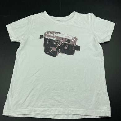 unisex American Apparel, white cotton t-shirt / top, FUC, size 12,  