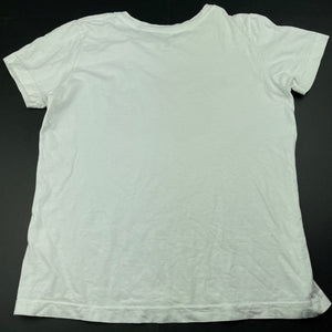 unisex American Apparel, white cotton t-shirt / top, FUC, size 12,  