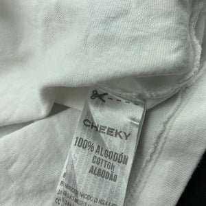 Boys Bb Cheeky, white cotton polo shirt top, GUC, size 0,  