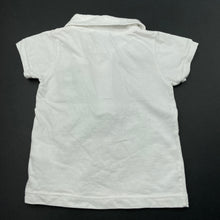 Load image into Gallery viewer, Boys Bb Cheeky, white cotton polo shirt top, GUC, size 0,  