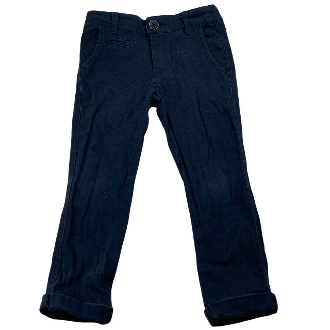 Boys B Collection, navy stretch cotton pants, adjustable, Inside leg: 36cm, GUC, size 3,  