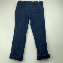 Load image into Gallery viewer, Boys B Collection, navy stretch cotton pants, adjustable, Inside leg: 36cm, GUC, size 3,  