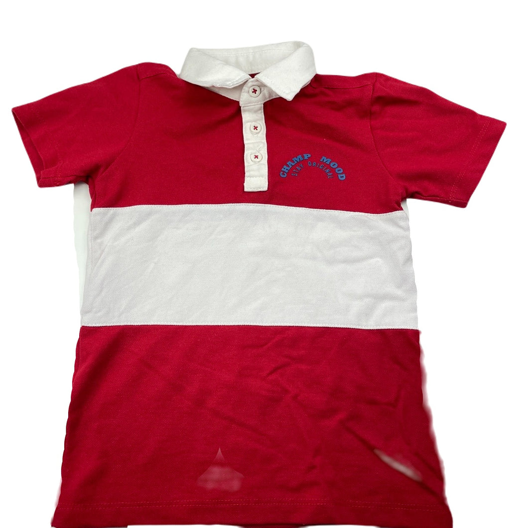 Boys RUGBY ENGINE, cotton polo shirt top, EUC, size 3,  