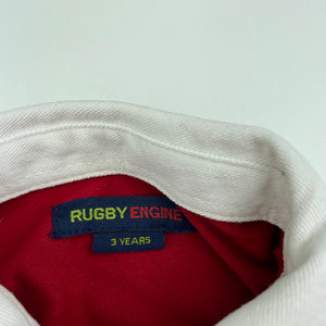 Boys RUGBY ENGINE, cotton polo shirt top, EUC, size 3,  