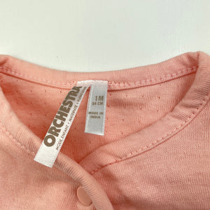 Girls ORCHESTRA, pink cotton long sleeve top, EUC, size 0000,  