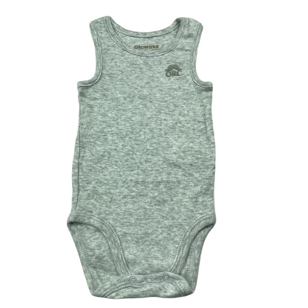 Boys ORCHESTRA, grey marle cotton singletsuit / romper, EUC, size 000,  