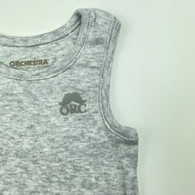 Load image into Gallery viewer, Boys ORCHESTRA, grey marle cotton singletsuit / romper, EUC, size 000,  