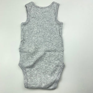Boys ORCHESTRA, grey marle cotton singletsuit / romper, EUC, size 000,  