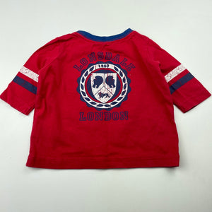 Boys Lonsdale, cotton long sleeve t-shirt / top, FUC, size 000,  