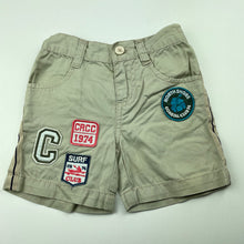 Load image into Gallery viewer, Boys Country Road, beige cotton shorts, elasticated, GUC, size 000,  
