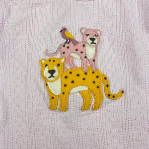 Girls purebaby, pointelle organic cotton romper, EUC, size 00,  