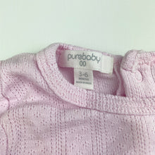 Load image into Gallery viewer, Girls purebaby, pointelle organic cotton romper, EUC, size 00,  
