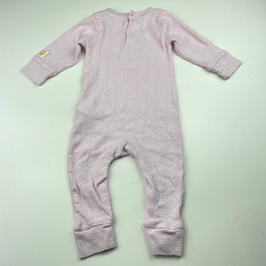 Girls purebaby, pointelle organic cotton romper, EUC, size 00,  
