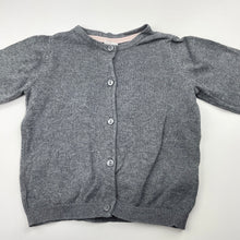 Load image into Gallery viewer, Girls H&amp;M, grey knitted cotton cardigan, GUC, size 1,  