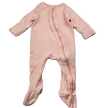 Load image into Gallery viewer, Girls Cotton On, pink stretchy zip coverall / romper, GUC, size 00,  