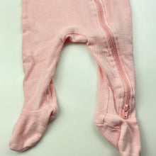 Load image into Gallery viewer, Girls Cotton On, pink stretchy zip coverall / romper, GUC, size 00,  