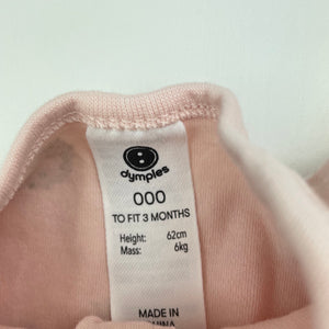 Girls Dymples, soft cotton zip coverall / romper, EUC, size 000,  