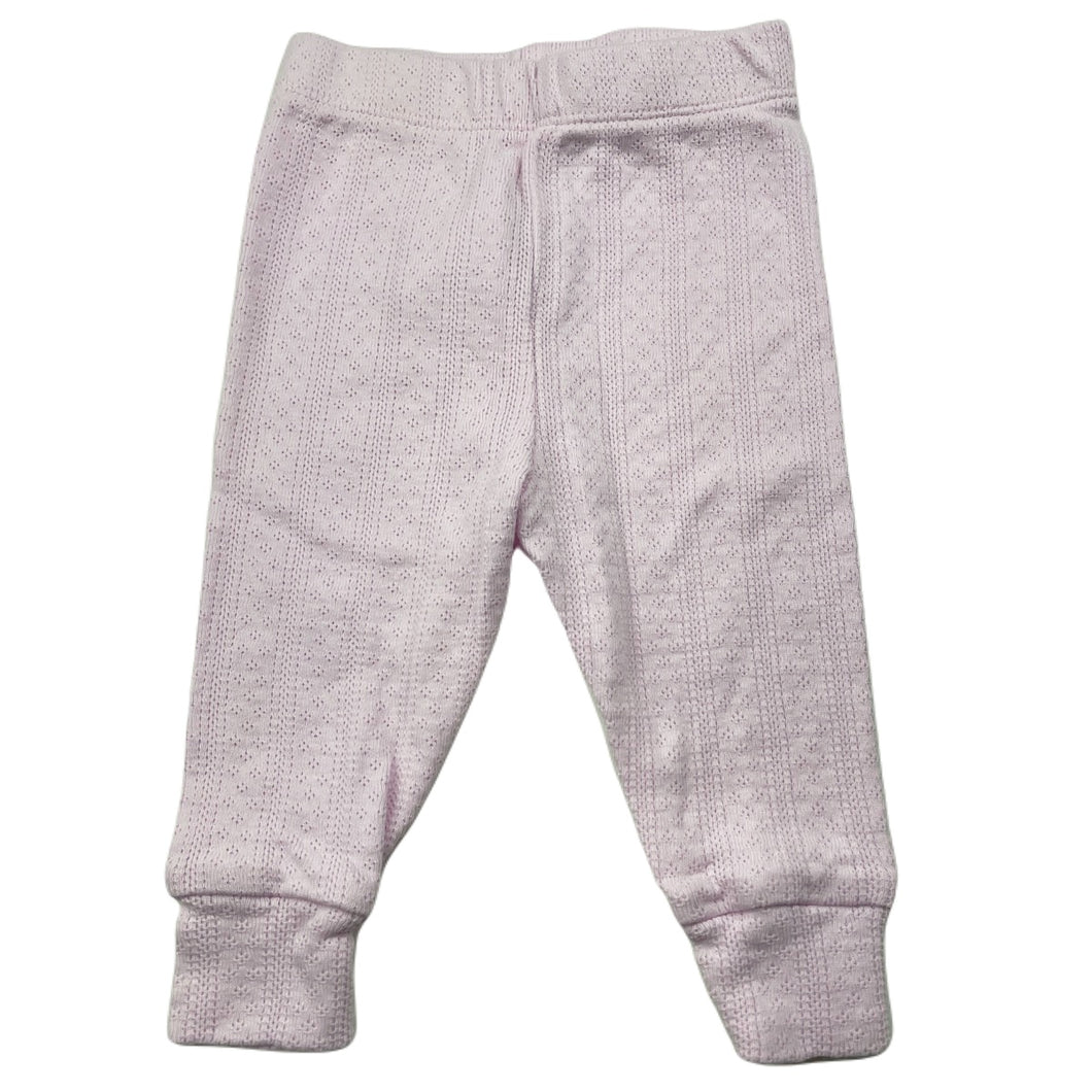 Girls purebaby, pointelle organic cotton leggings / bottoms, EUC, size 00,  