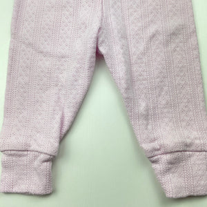 Girls purebaby, pointelle organic cotton leggings / bottoms, EUC, size 00,  
