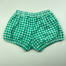 Load image into Gallery viewer, Girls Original Marines, lightweight stretchy checked shorts, elasticated, EUC, size 00,  