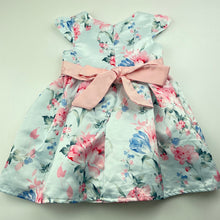 Load image into Gallery viewer, Girls Ollie&#39;s Place, lined floral party dress, light marks front skirt, FUC, size 00, L: 41cm