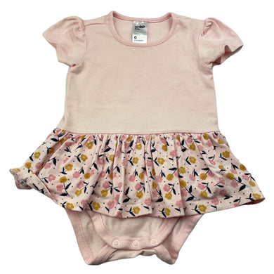 Girls Anko, pink floral romper, EUC, size 0,  