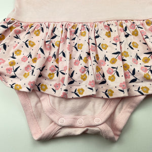 Girls Anko, pink floral romper, EUC, size 0,  