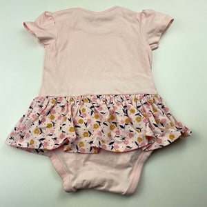 Girls Anko, pink floral romper, EUC, size 0,  