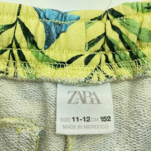 Girls Zara, yellow casual shorts, elasticated, EUC, size 11-12,  