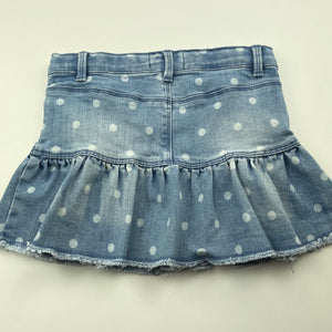 Girls Country Road, stretch denim skirt, adjustable, L: 25cm, GUC, size 6,  