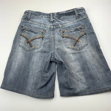 Load image into Gallery viewer, Boys Piping Hot, dark denim shorts, adjustable, FUC, size 9,  