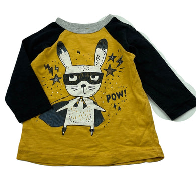 Boys Dymples, cotton long sleeve top, superhero, EUC, size 0,  