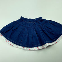 Load image into Gallery viewer, Girls Mango, embroidered lightweight cotton skirt, elasticated, EUC, size 000,  