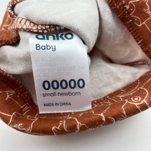 unisex Anko, lightweight cotton hat / beanie, EUC, size 00000,  