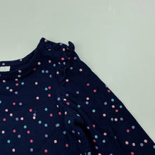 Load image into Gallery viewer, Girls Dymples, navy stretchy long sleeve top, GUC, size 00,  
