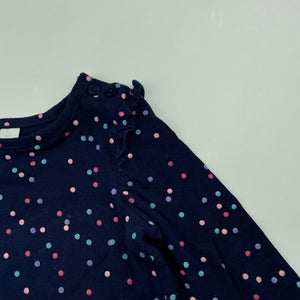 Girls Dymples, navy stretchy long sleeve top, GUC, size 00,  