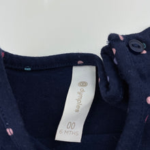 Load image into Gallery viewer, Girls Dymples, navy stretchy long sleeve top, GUC, size 00,  